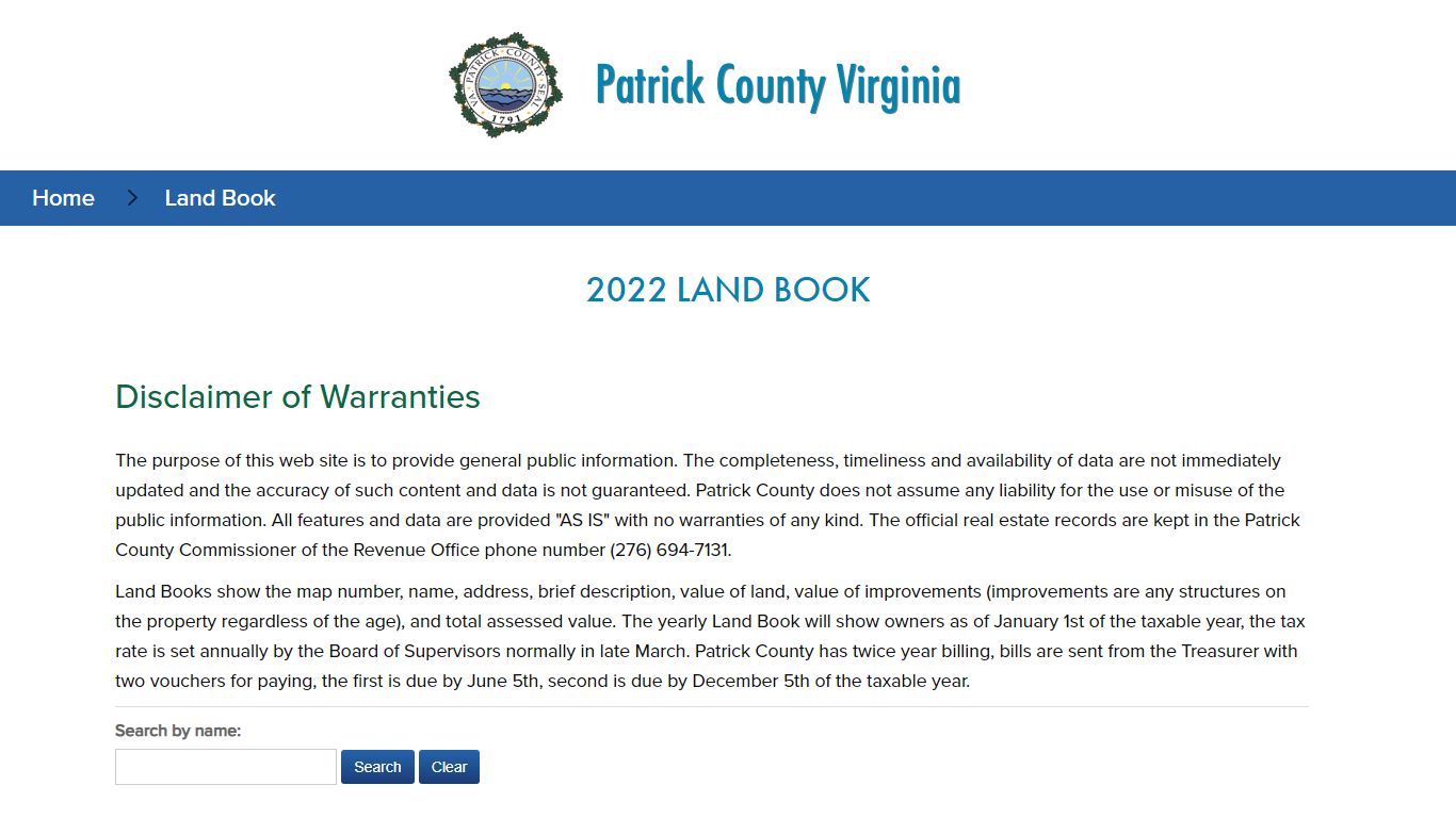 Home | Patrick County Government